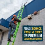 Werner B7116-2 16ft AERO Type IAA Fiberglass Box Rail/Tri-Rung Extension Ladder, Safety-Green product image