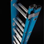 Werner FE1016-2 16ft Fiberglass Multi Section Extension Ladder, Type I 250 lb Duty Rating, Blue product image