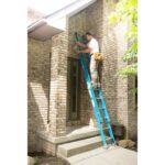 Werner FE1016-2 16ft Fiberglass Multi Section Extension Ladder, Type I 250 lb Duty Rating, Blue product image