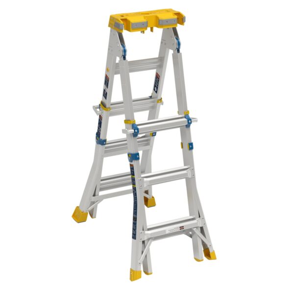Werner ALMP-16IAA 16ft Reach Aluminum Multi-Position Ladder, 375 lb Type IAA, 6-in-1 product image