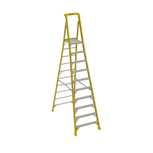 Werner PD7310 10 ft Fiberglass Podium Ladder, Type IAA, 375 lb, 16 ft Reach Height product image