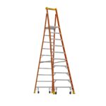 Werner PD6210-4C Fiberglass Podium Ladder with Casters, 10 ft Type IA, 16 ft Reach Height product image