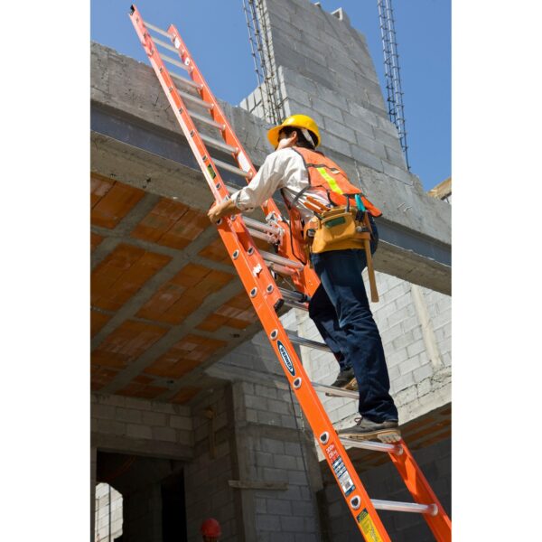 Werner D6216-2 16ft Type IA Fiberglass D-Rung Extension Ladder, 300 lb Load, 2-Section product image