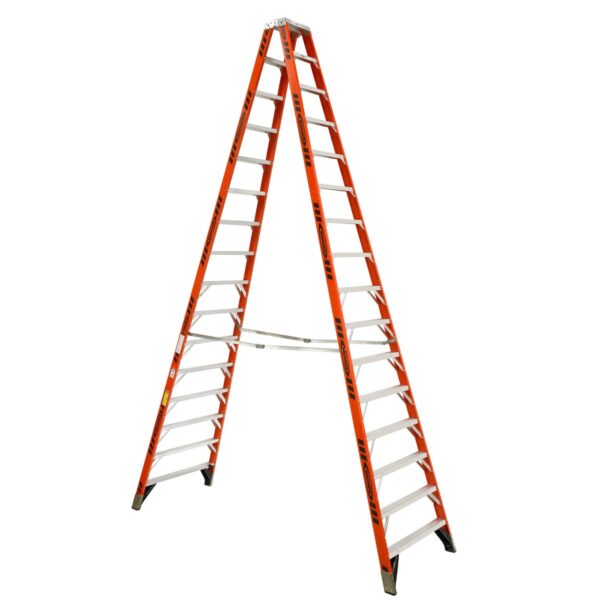 Werner T7416 16ft Type IA Fiberglass Twin Step Ladder, 300 lb Per Side product image