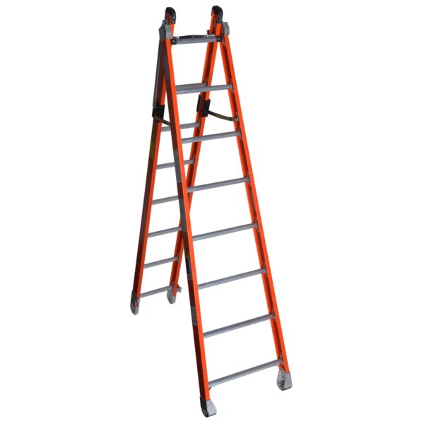 Werner 7808 16ft Type IAA Fiberglass Combination Ladder, 375 lb Load Capacity product image