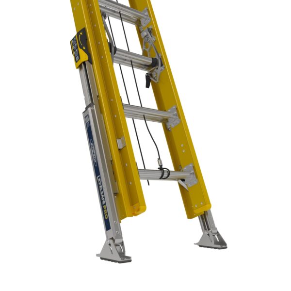 Werner D7116-2L 16ft Type IAA Fiberglass D-Rung Extension Ladder with LevelSafe Pro Leveler, 375 lb Duty Rating product image