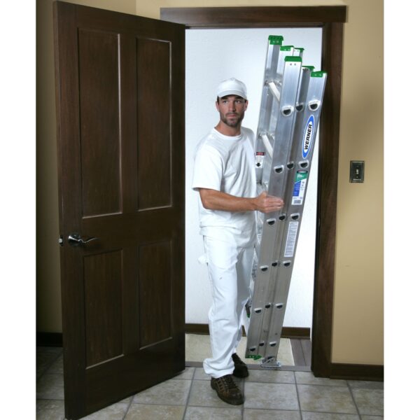 Werner D1216-3 16 ft Type II Compact Aluminum Extension Ladder, 225 lb Duty Rating product image