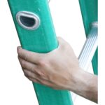 Werner D5916-2 16ft Type II Fiberglass D-Rung Extension Ladder, Green, 225 lb Duty Rating product image