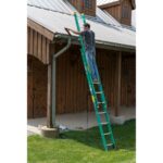 Werner D5916-2 16ft Type II Fiberglass D-Rung Extension Ladder, Green, 225 lb Duty Rating product image