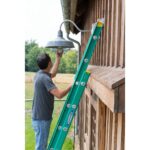 Werner D5916-2 16ft Type II Fiberglass D-Rung Extension Ladder, Green, 225 lb Duty Rating product image