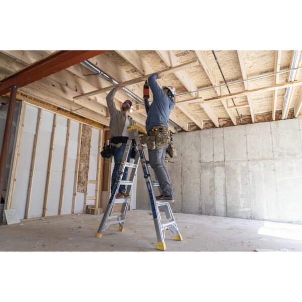 Werner ALMP-18IAA 18ft Reach Aluminum Multi-Position Ladder, 375 lb Type IAA Duty Rating product image