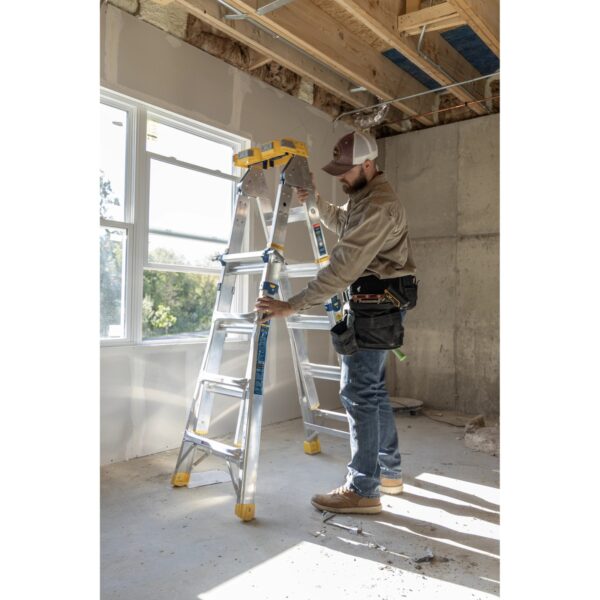 Werner ALMP-18IAA 18ft Reach Aluminum Multi-Position Ladder, 375 lb Type IAA Duty Rating product image