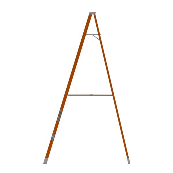 Werner P7412 12 ft Fiberglass Platform Ladder, Type IA, 300 lb, 18 ft Reach Height product image