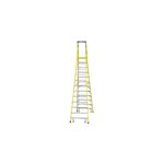 Werner PD7312-4C 18ft Reach Fiberglass Podium Ladder with Casters, 12ft Top Step, Type IAA 375 lb product image