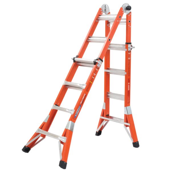 Werner FMT-17 18ft Reach Multi-Position Fiberglass Pro Ladder, Type IA, 300 lb Load Capacity product image