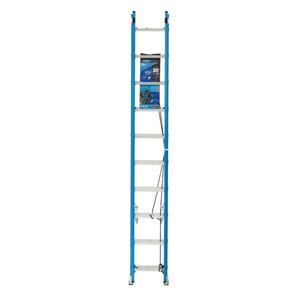 Werner FE1020-2 20ft Fiberglass Multi Section Extension Ladder, Type I 250 lb Duty Rating product image