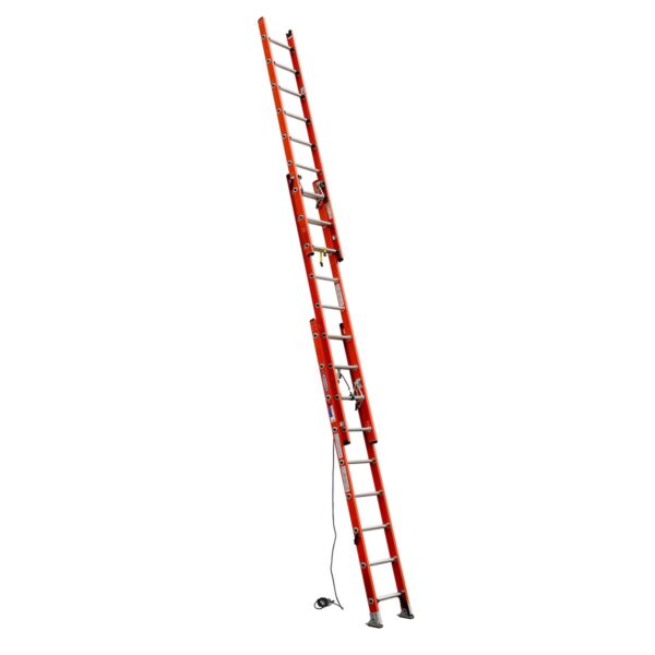 Werner D6220-3 20ft Type IA Fiberglass D-Rung Three-Section Extension Ladder, 300 lb Duty Rating product image