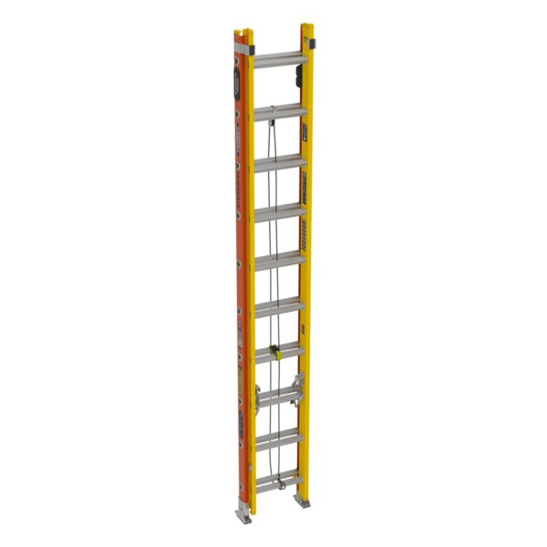 Werner T6220-2GS 20ft Type IA Fiberglass GLIDESAFE Tri-Rung Extension Ladder, 300 lb Duty Rating product image