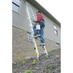 Werner D1720-2EQ The Equalizer Type II Aluminum Extension Ladder, 20 ft, 225 lb Duty Rating product image