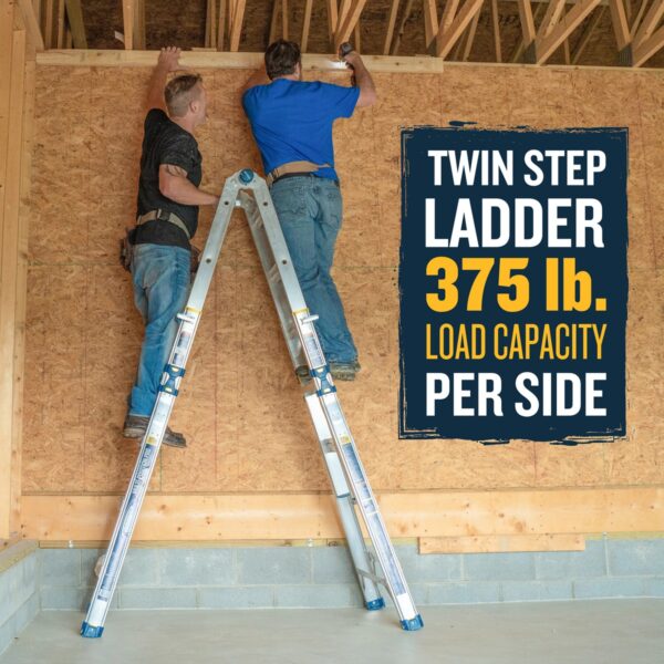 Werner MT-22IAA 22ft Reach Multi-Position Ladder, Type IAA 375 lb Load, Aluminum product image