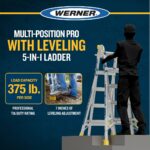 Werner MT-22IAAL 22ft Reach Multi-Position Ladder with Built-In Leveling, 375 lb Load Capacity, Aluminum product image
