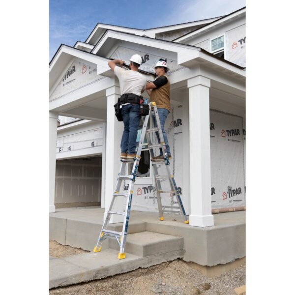 Werner MT-22IAAL 22ft Reach Multi-Position Ladder with Built-In Leveling, 375 lb Load Capacity, Aluminum product image
