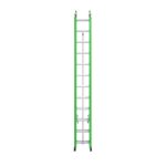 Werner B7124-2X9085 24ft AERO Type IAA Fiberglass Box Rail/Tri-Rung Extension Ladder with Cable Hook & V-Rung, Safety-Green product image