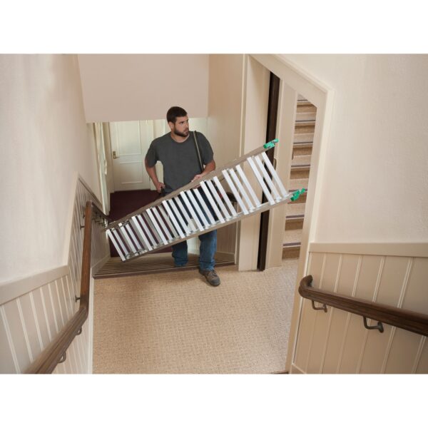 Werner D1224-3 24ft Type II Compact Aluminum D-Rung Extension Ladder, 225 lb Load Capacity product image