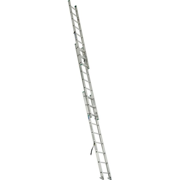 Werner D1224-3 24ft Type II Compact Aluminum D-Rung Extension Ladder, 225 lb Load Capacity product image
