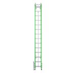 Werner B7128-2X9295 28ft AERO Type IAA Fiberglass Box Rail/Tri-Rung Extension Ladder with Leveler and Bracket Support Kit, Safety Green product image