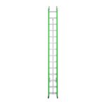 Werner B7128-2X9085 28ft AERO Type IAA Fiberglass Box Rail/Tri-Rung Extension Ladder with Cable Hook & V-Rung, Safety-Green product image