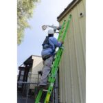 Werner B7128-2 AERO Type IAA Fiberglass Box Rail/Tri-Rung Extension Ladder, 28 ft, Safety-Green, 375 lb Duty Rating product image