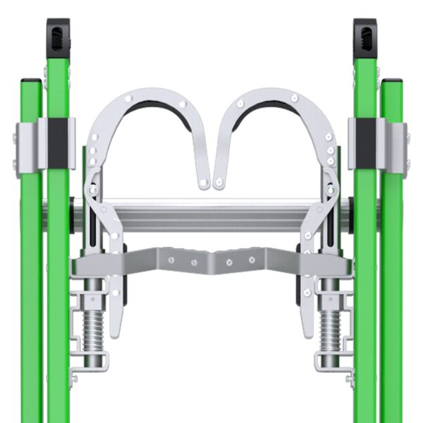 Werner B7128-2X9294 28ft AERO Type IAA Fiberglass Extension Ladder with Strand Grab and V-Rung, Box Rail Tri-Rung, Safety-Green product image