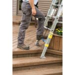 Werner D1828-2EQ The Equalizer Type I Aluminum Extension Ladder, 28 ft, Dual-Action Feet, EverLevel Leveling System product image