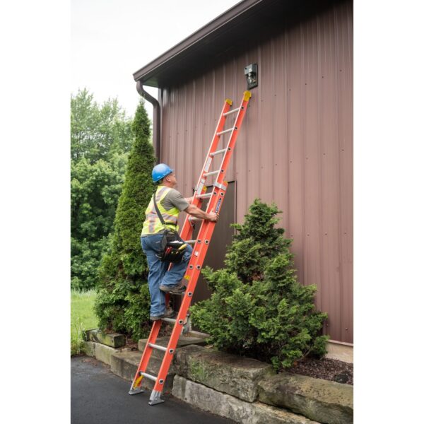 Werner D6228-2 28ft Type IA Fiberglass D-Rung Extension Ladder, 300 lb Duty Rating product image
