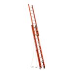 Werner D6228-3 28ft Type IA Fiberglass D-Rung Extension Ladder, Orange, 300 lb Duty product image