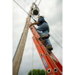 Werner D6228-3 28ft Type IA Fiberglass D-Rung Extension Ladder, Orange, 300 lb Duty product image