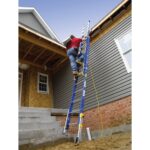 Werner D8228-2EQ The Equalizer 28ft Fiberglass D-Rung Extension Ladder, Type IA 300 lb Duty Rating product image