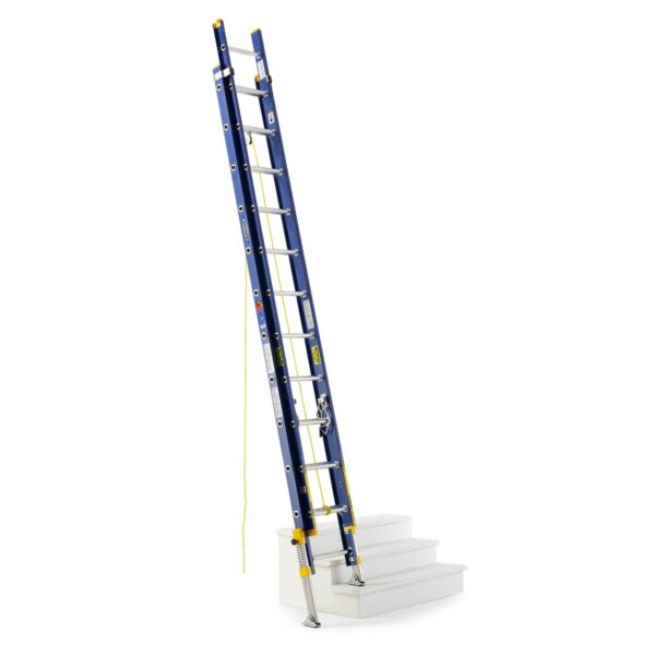 Werner D8228-2EQ The Equalizer 28ft Fiberglass D-Rung Extension Ladder, Type IA 300 lb Duty Rating product image
