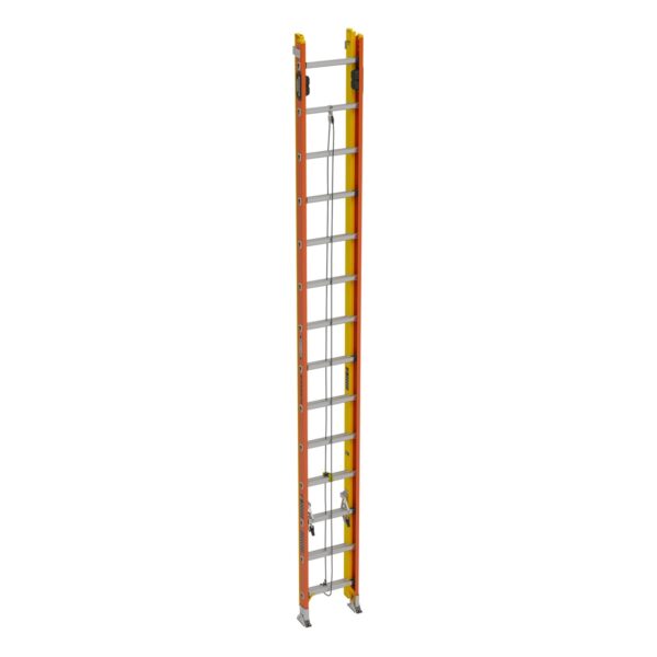Werner T6228-2GS 28ft Type IA Fiberglass GLIDESAFE Tri-Rung Extension Ladder, 300 lb Duty Rating product image