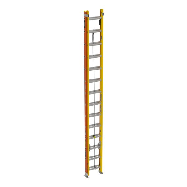 Werner T6228-2GS 28ft Type IA Fiberglass GLIDESAFE Tri-Rung Extension Ladder, 300 lb Duty Rating product image