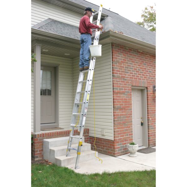 Werner D1728-2EQ The Equalizer Type II Aluminum Extension Ladder, 28 ft, 225 lb Duty Rating product image