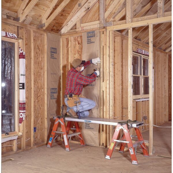 Werner T6202 2ft Type IA Fiberglass Twin Step Stool, 300 lb Load Capacity product image