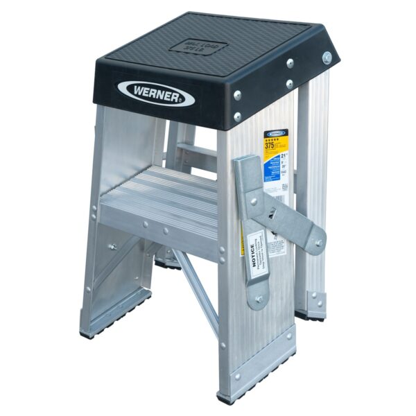 Werner SSA02 2ft Type IAA Aluminum Step Stand, 375 lb Duty Rating, 9 x 14 in Top product image