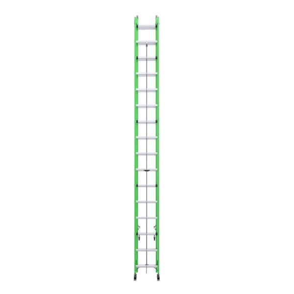 Werner B7132-2 32ft AERO Type IAA Fiberglass Box Rail/Tri-Rung Extension Ladder, Safety-Green product image