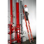 Werner D6232-3 32ft Type IA Fiberglass D-Rung Extension Ladder, 300 lb Load, 3-Section product image