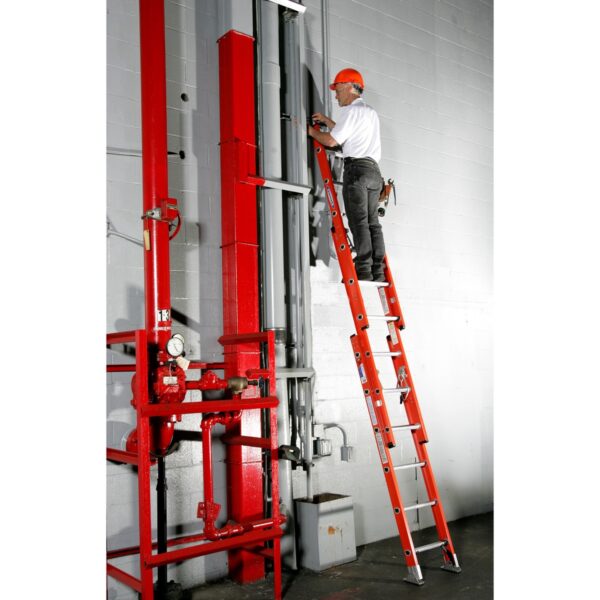Werner D6232-3 32ft Type IA Fiberglass D-Rung Extension Ladder, 300 lb Load, 3-Section product image