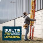 Werner T6232-2GS GLIDESAFE Fiberglass Extension Ladder, 32 ft, Type IA 300 lb Duty, Tri-Rung product image