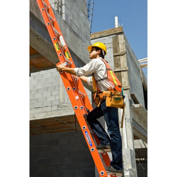 Werner D6236-2 36ft Type IA Fiberglass D-Rung Extension Ladder, 300 lb Duty Rating product image