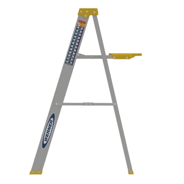 Werner 364 4ft Type I Aluminum Step Ladder, Single-Sided, 250 lb Duty Rating product image